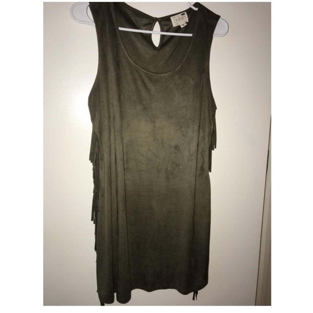 Suede Olive PacSun dress